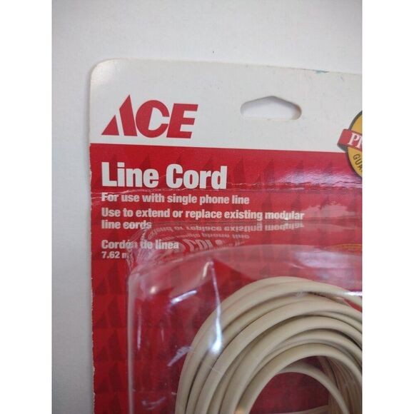 Telephone Line Cord ACE Hardware 25ft with Modular Plugs Line Cord - Picture 3 of 13